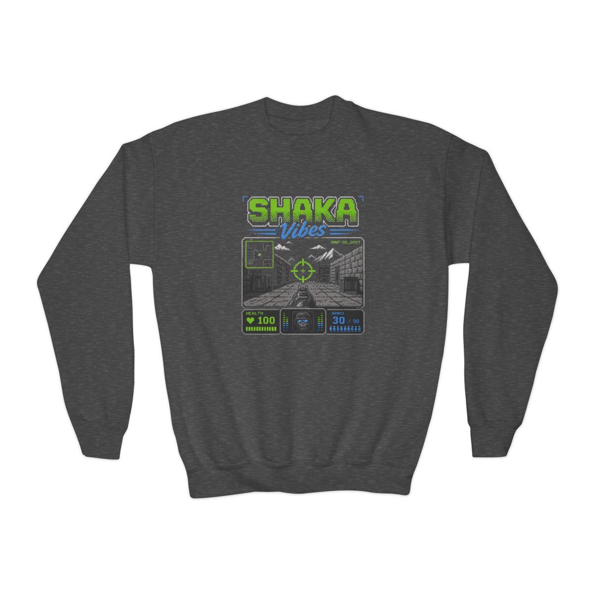 FPS Shaka "SHAKA Vibes" Kids Crewneck - alternate angle 2, merchandise